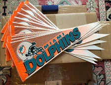Vintage Miami Dolphins Wincraft Pennant 12” x 30” NFL