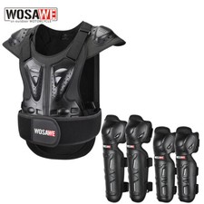 WOSAWE Adult Chest Protector Armor Vest Knee Elbow Pads Hardshell Protection Set