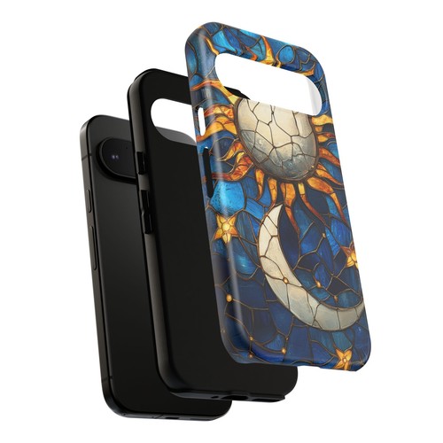 Celestial Sun Moon Glass Phone Case for iPhone, Samsung Galaxy, Pixel - 第 218/240 張圖片