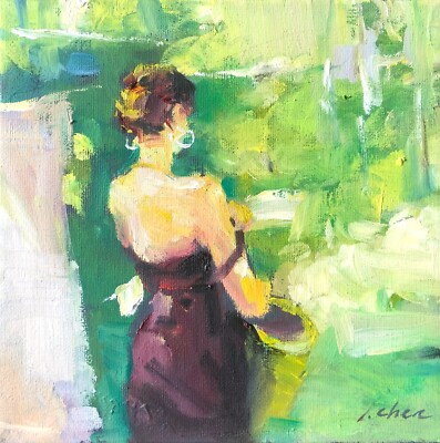 Original gemälde:  breath of spring 20x20cm Öl auf Leinwand