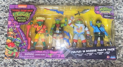 PlaymatesTMNT Mutant Mayhem Turtles In Disguise 4 pk figures Walmart Excl Spock