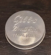 Small Aluminum Sample Trial Size Tin Gibbs Dentifrice Dental Tooth Powder? 