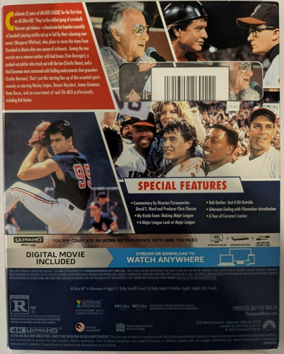 Major League (1989) - 4K UHD Blu-ray - New Sealed - Charlie Sheen, Tom Berenger - Picture 3 of 3