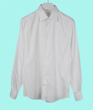 SUITSUPPLY Traveller Slim Fit Formal Shirt Men's 40L / 15 3/4L White Collared