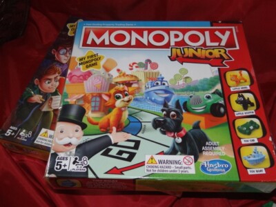 Paar Junior Brettspiele Mein erstes Monopoly & Cluedo Alter 5+ von Hasbro Gaming