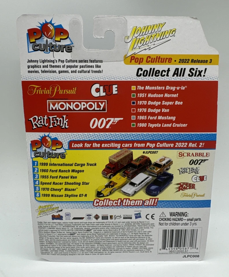Johnny Lightning 1:64 Pop Culture Trivial Pursuit The MUNSTERS DRAG-U-LA 2022-F1 Foto 3 de 3