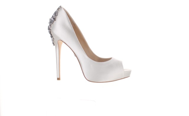 Badgley Mischka Womens Kiara Satin PEEP 