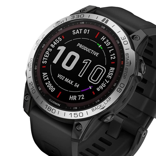 Inserto lunetta in metallo per smartwatch Garmin Fenix 7 7X copertura anello di protezione - Foto 9 di 15