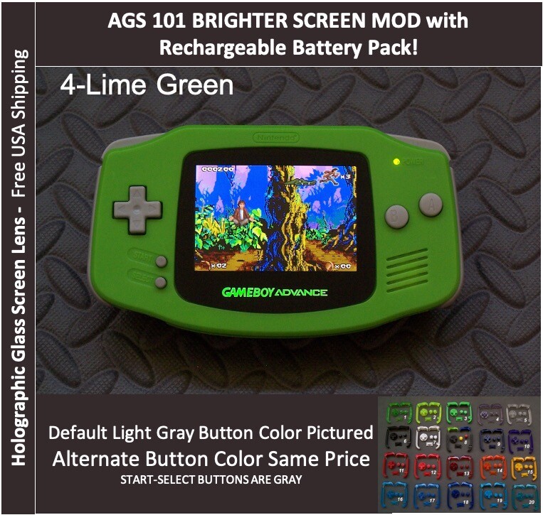 Game Boy Advance GBA IPS MOD V5 newest Version OSD 15 Levels of ...