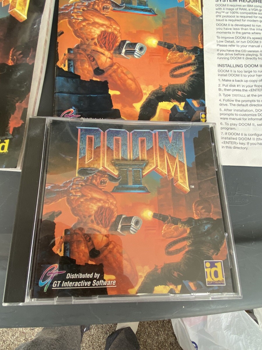 Doom II Big Box Edition PC Game CD-ROM (1994) CD, Manual, Maps
