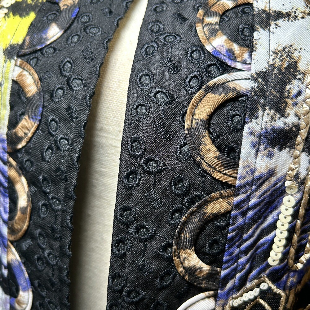 CHICOS Sequin Multicolor Splendor Open Blazer Jac… - image 3