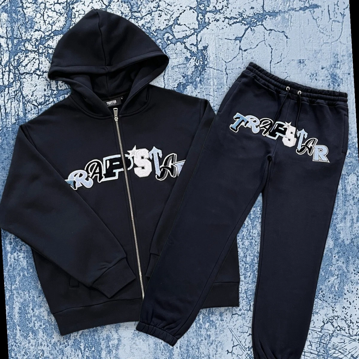 Trapstar Wildcard Tracksuit (Black/Blue) | eBay