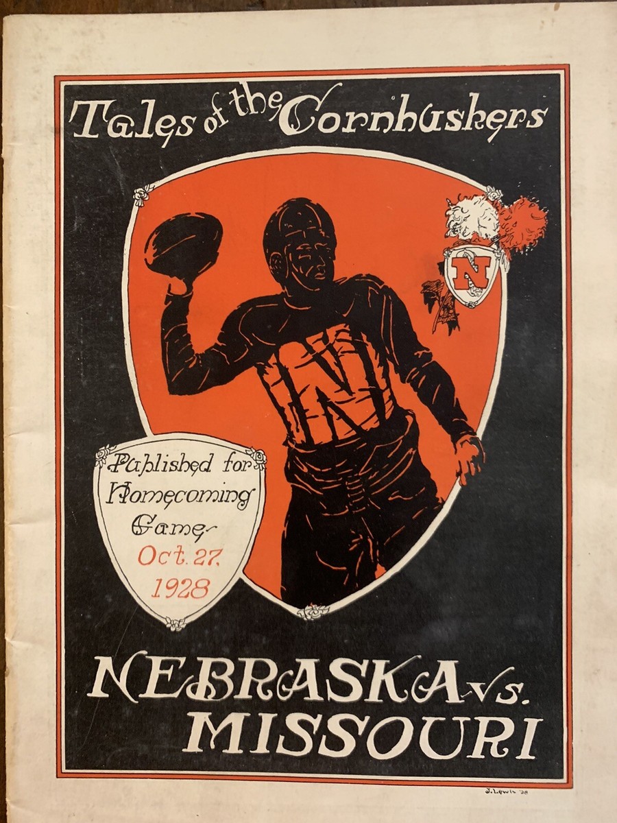 1928 “Rare” NEBRASKA v MISSOURI football LEWANDOSKI future NFL  STAR