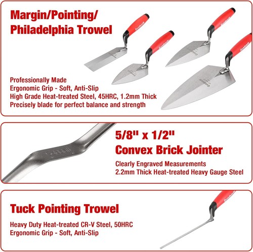 High-Quality 12-Piece Masonry Tools in Tool Bag - Perfect for Concrete Projects - Picture 7 of 9