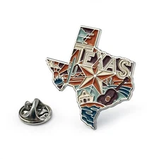 Texas Enamel Pin – State-Themed Lapel Pin