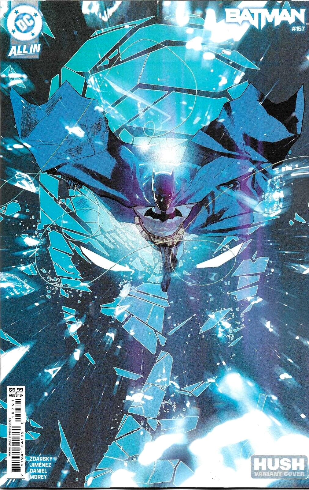 BATMAN #157 (VOL 3)  MITCH GERADS HUSH VARIANT   DC COMICS  APR 2025  NM