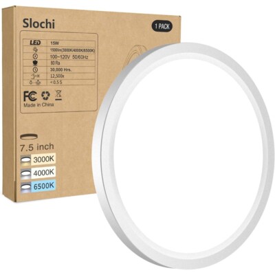 100W Flush Mount LED Ceiling Light - 3-Color