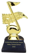 MUSICIAL THEMED TROPHY AWARD SINGING KAROAKE PIANO GUITAR BAND INSTRUMENTAL DRUM