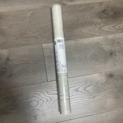 York Pre-Pasted Wallcoverings ZB3347 Wide Wooden Planks Wallpaper Gray Off White