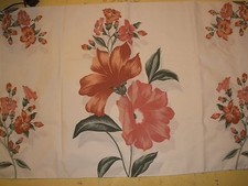 White pillowcase with pink flowers  leaves Nice