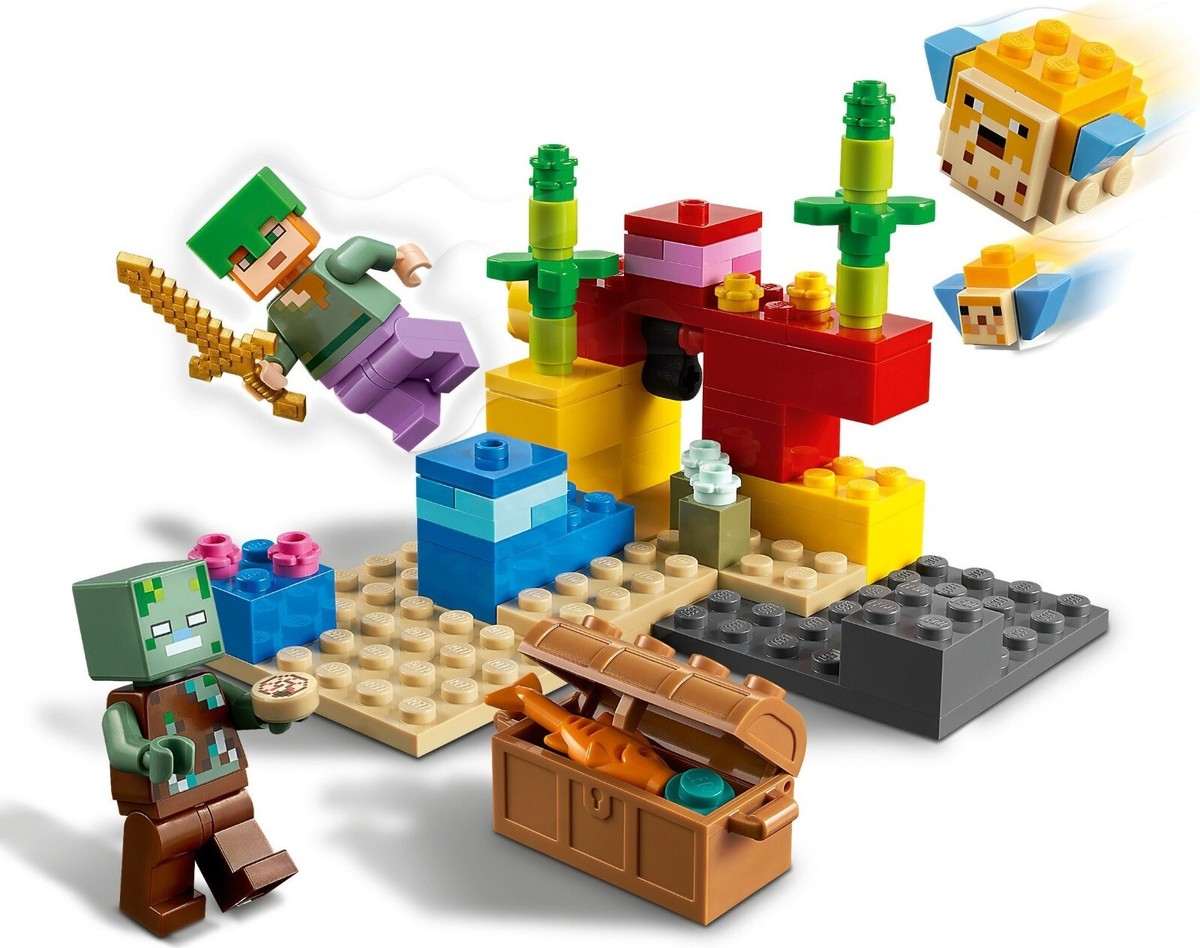 Lego Minecraft Taiga Adventure 21162 + The Coral Reef 21164 Sets