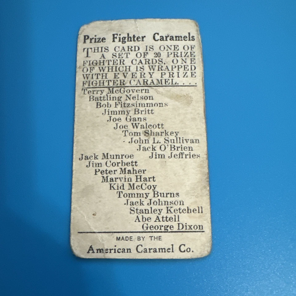 1910 E75 American Caramel Prize Fighters Joe Gans Boxing HOF. GOAT - Image 4 of 4