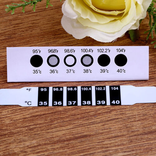 10pcs Forehead Head Strip Thermometer Water Thermometer Test Temperature Sticker - Zdjęcie 1 z 9
