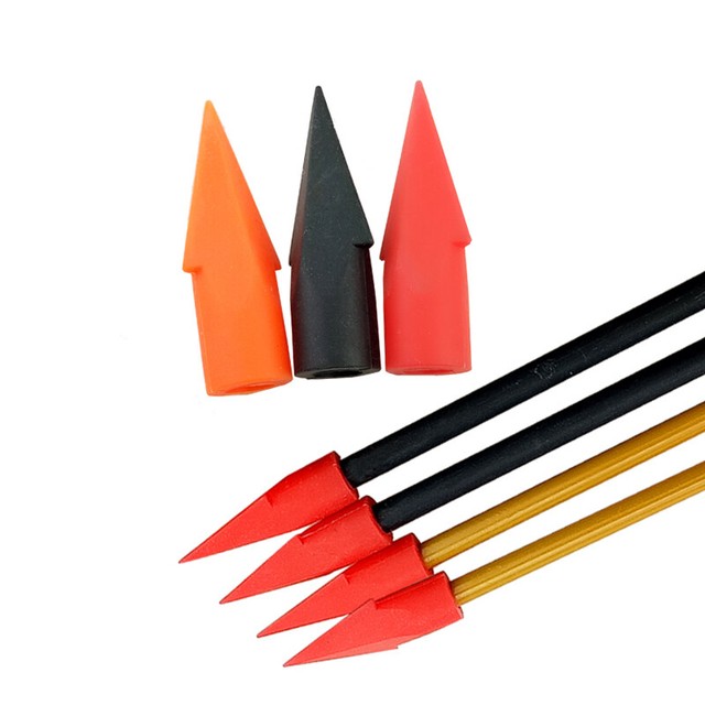 10pcs Soft Rubber Arrowheads Broadhead Archery Target Tips Game Points