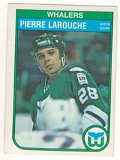 1982-83 O-PEE-CHEE # 125 PIERRE LAROUCHE WHALERS OPC HOCKEY NICE NO CREASES