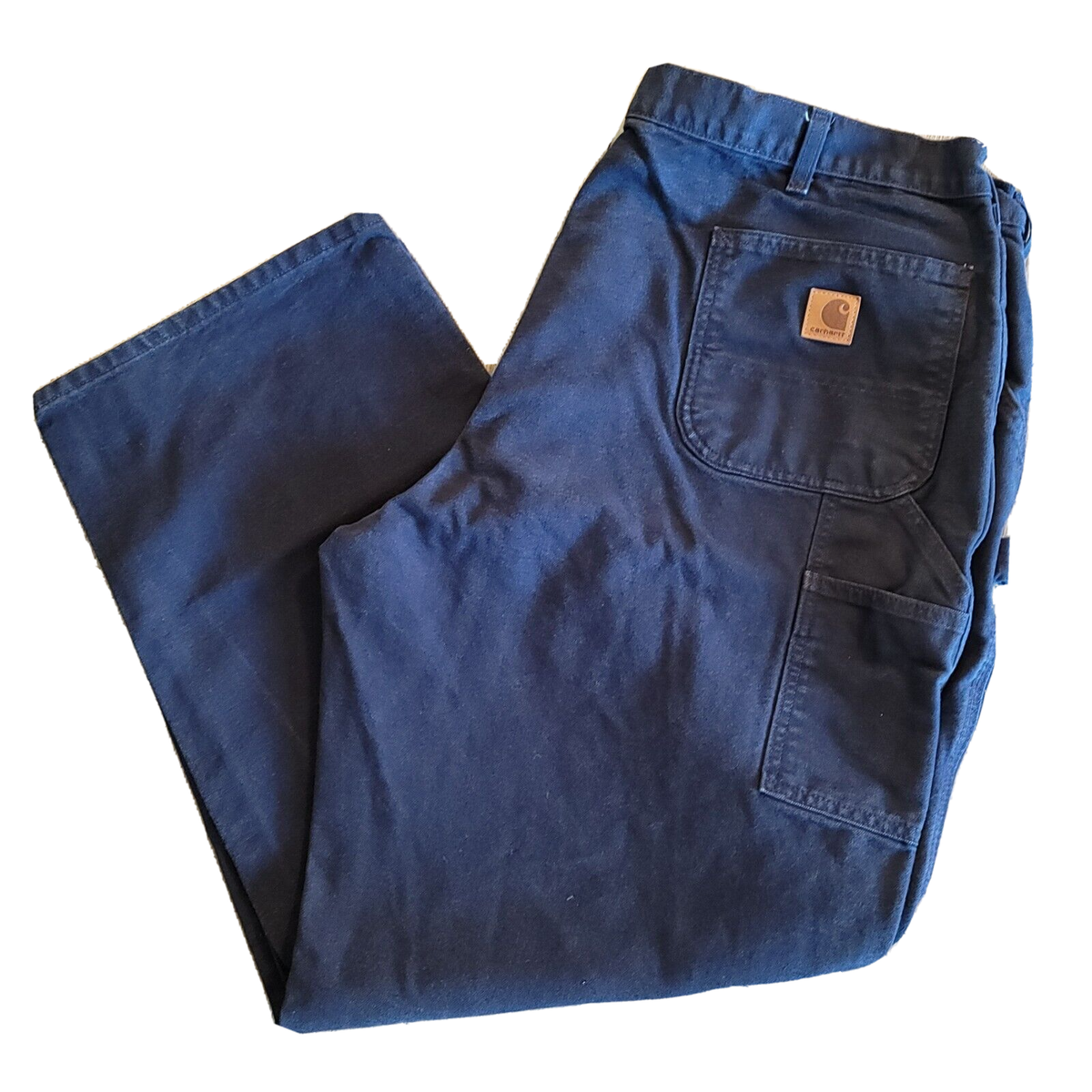 Carhartt ワークパンツ ダークブルー 4ポケット Carhartt Duck Canvas Carpenter Work Heavy Loose Pants Mens Size
