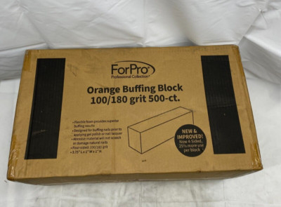 ForPro Orange Buffing Block - 100/180 Grit - 500 Count