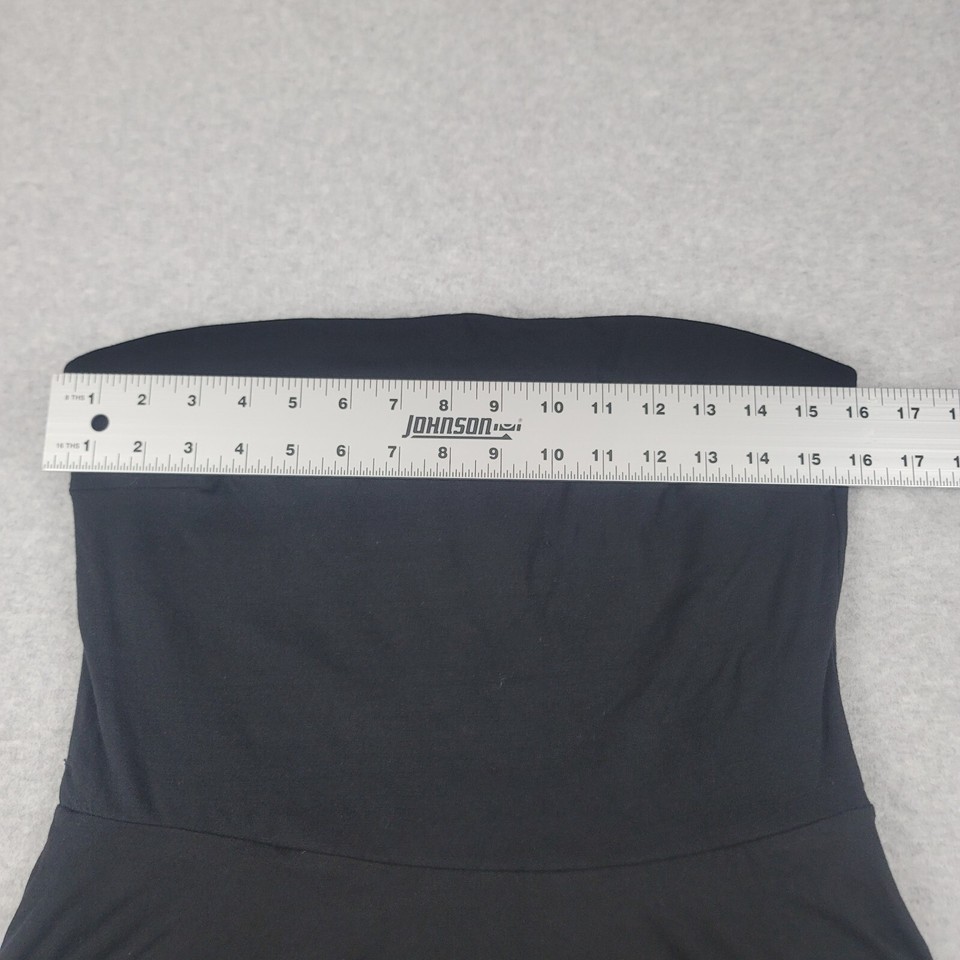 White House Black Market Black Strapless Dress Lace Trim Bottom Medium