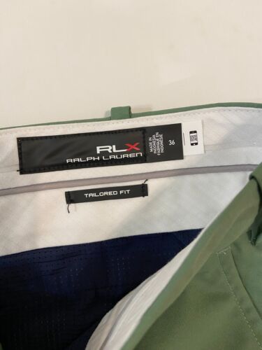 RLX Ralph Lauren Mens Golf Tailored Fit Bermuda Performance Green Sz 36 $115 - Picture 10 of 10