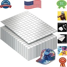 Versatile 2100 PCS Silver Mirror Tiles - 10x10mm Self-Adhesive Craft Decorations
