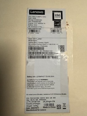 Lenovo Slim 7i Carbon laptop