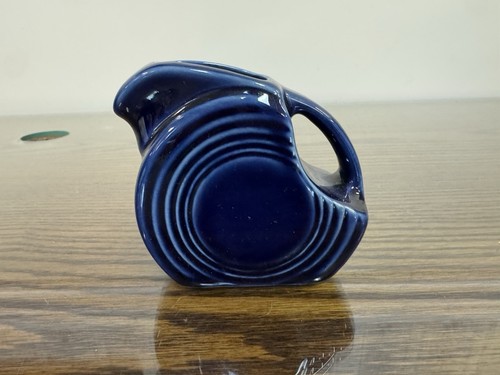 Homer Laughlin FIESTA WARE Cobalt Blue Mini Disk Pitcher Creamer Disc