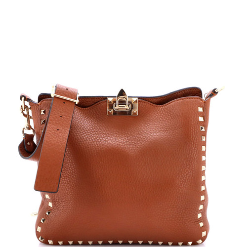 Valentino Garavani Rockstud Flip Lock Messenger Bag Leather Medium