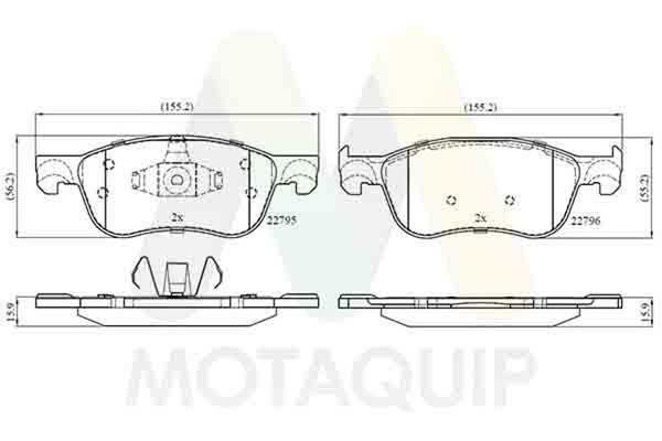Motaquip Bremsbelagsatz Scheibenbremse LVXL1912 FüR Ford Fiesta 7 HJ HF Van V769-image