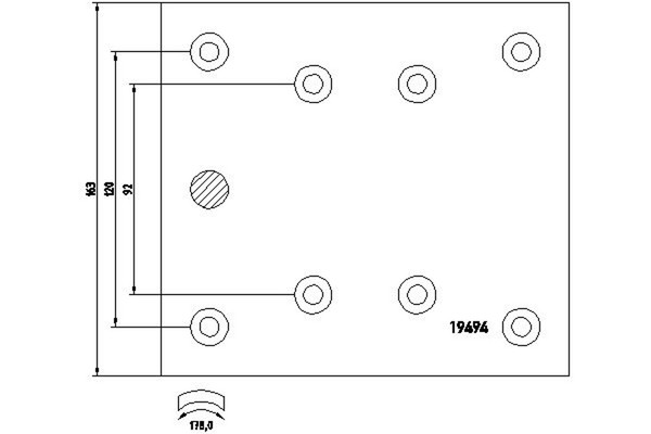 Bremsbelagsatz Trommelbremse Textar 1949409 FüR Mercedes T012 NG SK MK Atego MAN-image