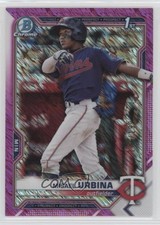 2021 Bowman Chrome Prospects Fuchsia Shimmer Refractor /199 Misael Urbina nd3