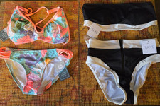2 Women's 2-Piece Bathing Swim Suits NEW With Tags S/P XS/TP-XL/TG NEW