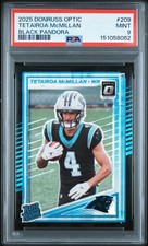 2025 PANINI DONRUSS OPTIC BLACK PANDORA #209 TETAIROA MCMILLAN RC 23/25 PSA 9
