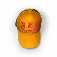 University Of Southern California USC Trojans Hat SnapBack Trucker Cap Gold OSFM