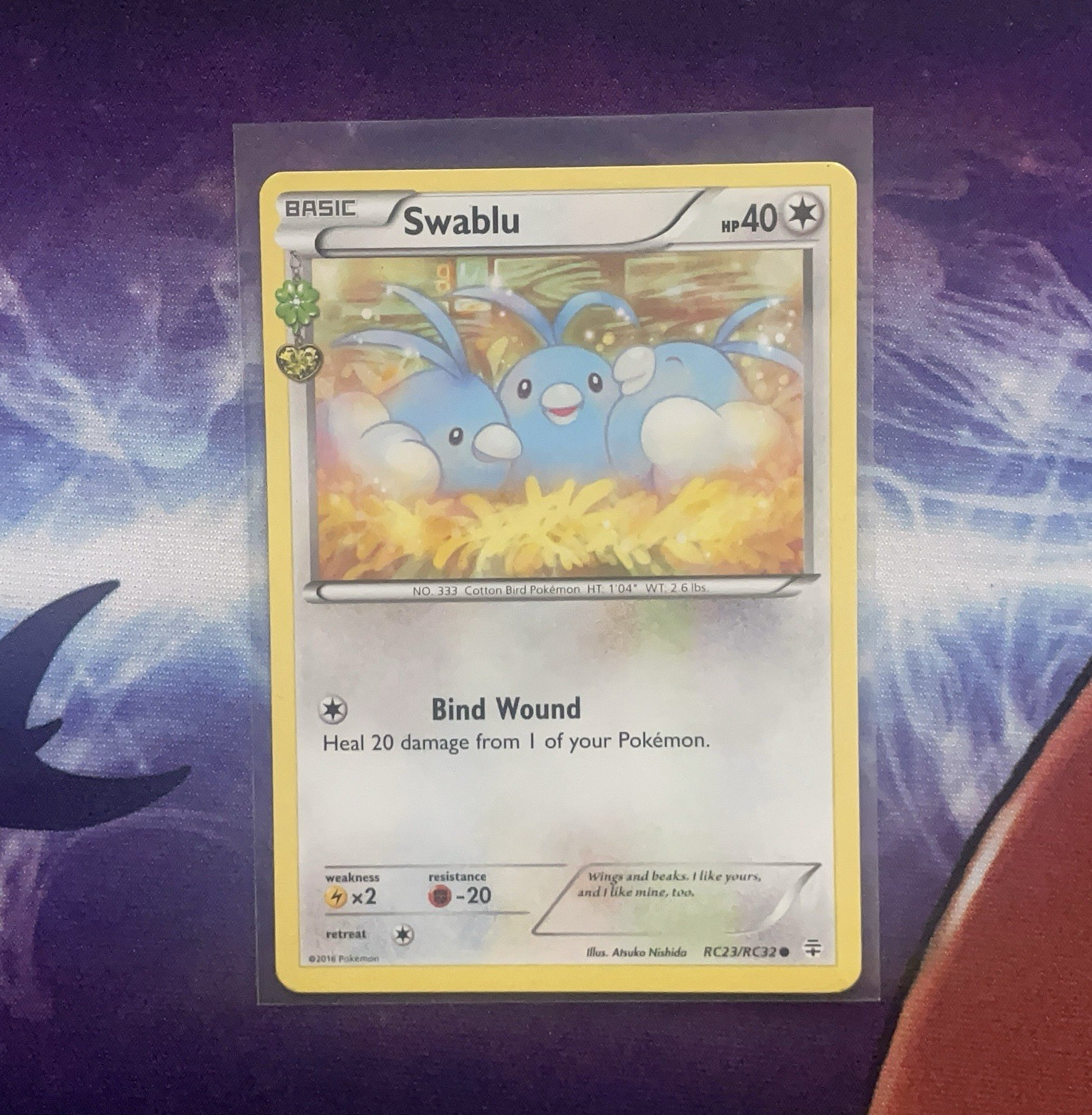 Pokémon TCG Swablu Non-Holo RC23/RC32 Generations Radiant Collection Common (NM)