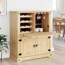 Wine Cabinet Cupboard Sideboard Drinks Solid Wood Pine Dining Side Board