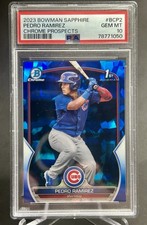 2023 Bowman Chrome Sapphire Pedro Ramirez BCP-2 Chicago Cubs PSA 10 ** POP 1 **