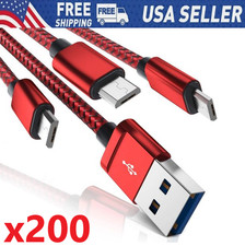 Heavy Duty Micro USB Fast Charger Data Cable Cord For Samsung LOT Android HTC LG