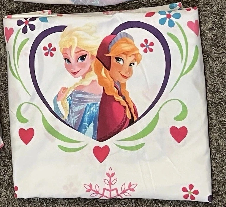 Disney Frozen Elsa/Anna Juego de cama completo de 4 piezas y manta de lana/REGALO DE NAVIDAD Foto 3 de 4