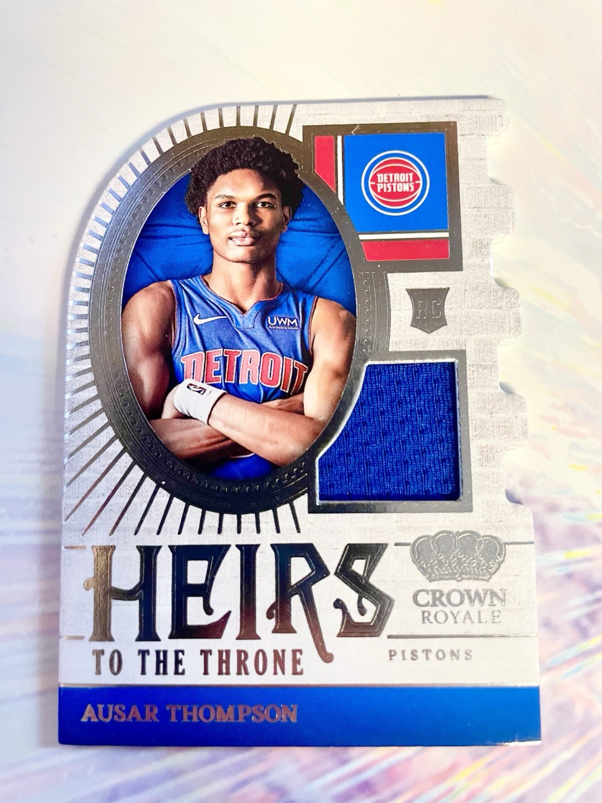 Ausar Thompson 2023-24 Panini Crown Royale Heirs to the Throne Pistons #HT-ASR
