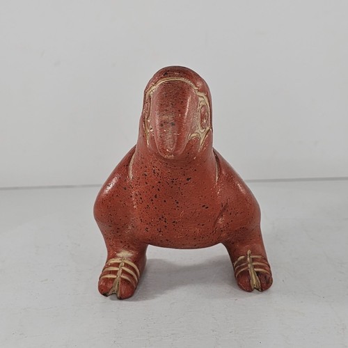 Parrot Bird Mexico Terracotta Colima Primitive Art Pottery Water Vessel Vase - Picture 3 of 8